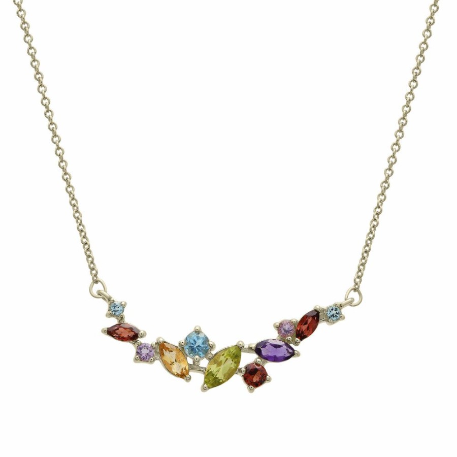 Necklace * | Prefential Price Multi-Gemstone Necklace In 14K Yellow Gold