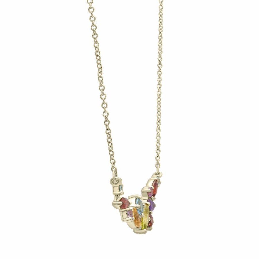 Necklace * | Prefential Price Multi-Gemstone Necklace In 14K Yellow Gold