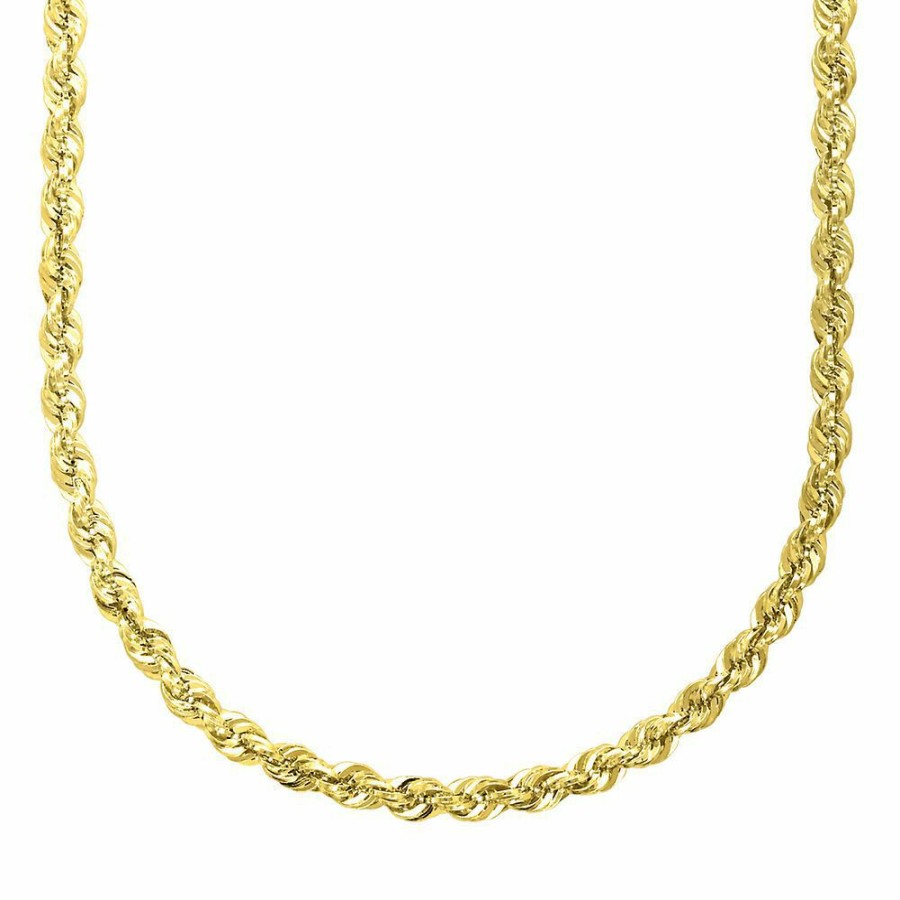 Accessories * | Special Price Glitter Rope Chain In 14K Yellow Gold, 20