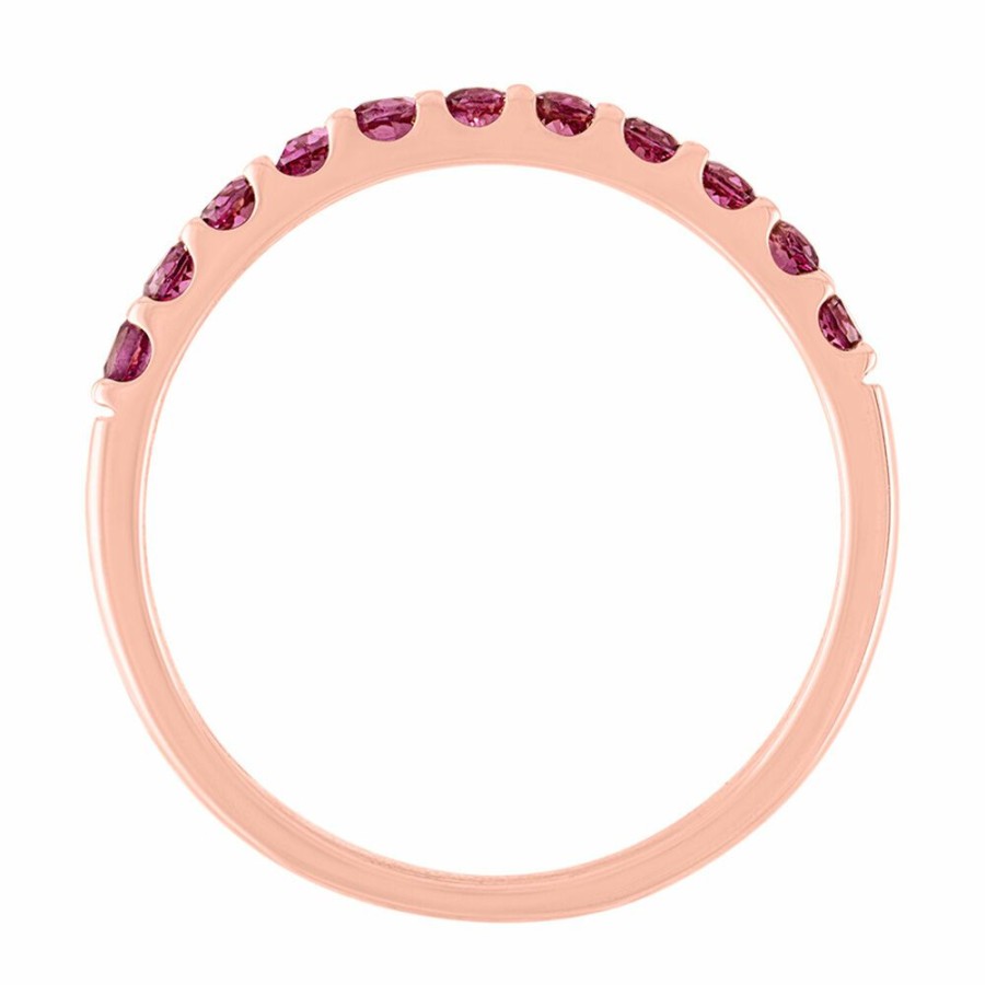 Rings * | Special Offer Rhodolite Garnet Stacking Ring In 10K Rose Gold