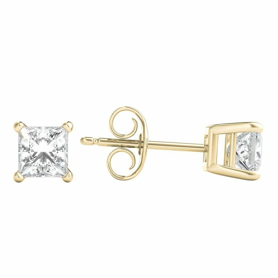 Earrings * | Half Off 3/4 Ct. Tw. Diamond 4-Prong Stud Earrings In 14K Yellow Gold