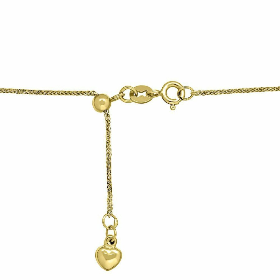 Accessories * | On Sale Adjustable Wheat Chain In 14K Yellow Gold, 20