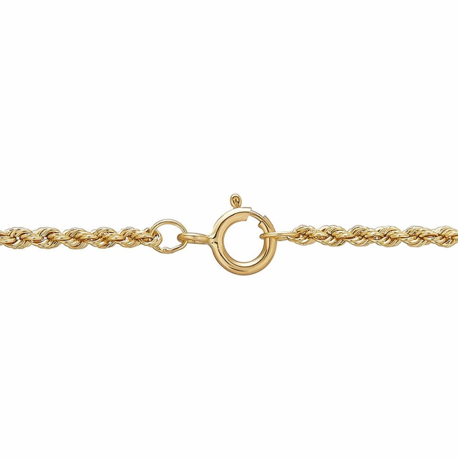 Accessories * | Limit Offer Rope Chain Necklace In 14K Yellow Gold, 1.3Mm, 24"