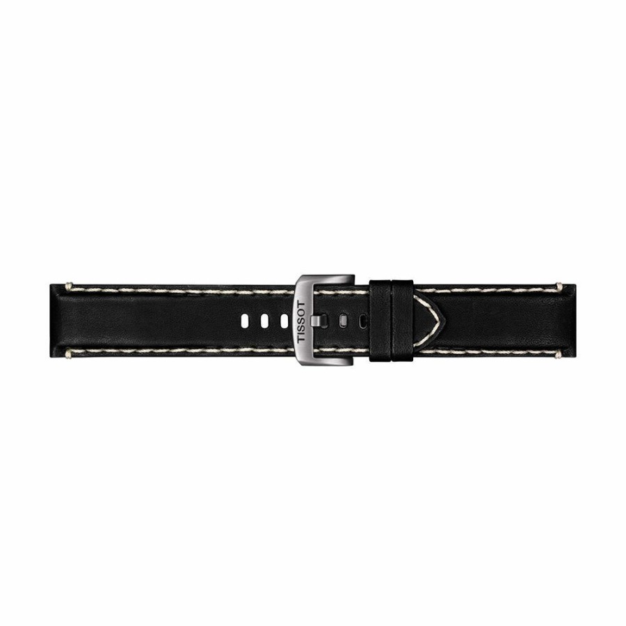 Watches * | Sales Online Blue Supersport Gent Men'S Watch With Black Leather Bracelet In Stainless Steel