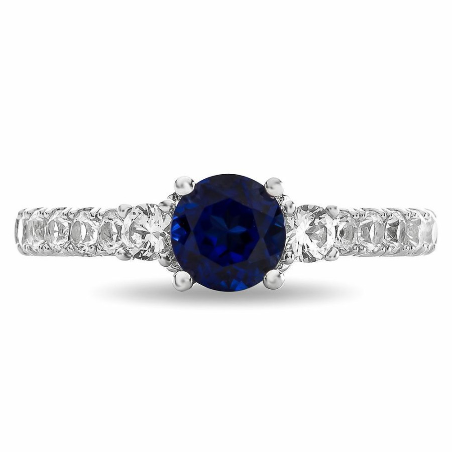 Rings * | Limit Offer Shades Of Love Sapphire & 1/2 Ct. Tw. Diamond Ring In 14K White Gold